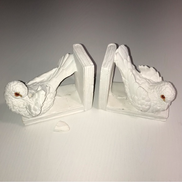 Vintage Porcelain Dove Book Ends - Picture 4 of 9